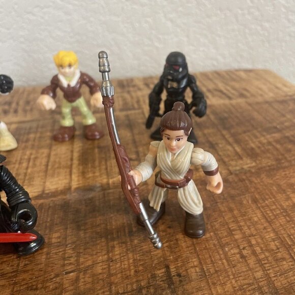 Lot of 7 Star Wars Hasbro Playskool Galactic Heroes Figs Han, Chewbacca Ray - Picture 4 of 9